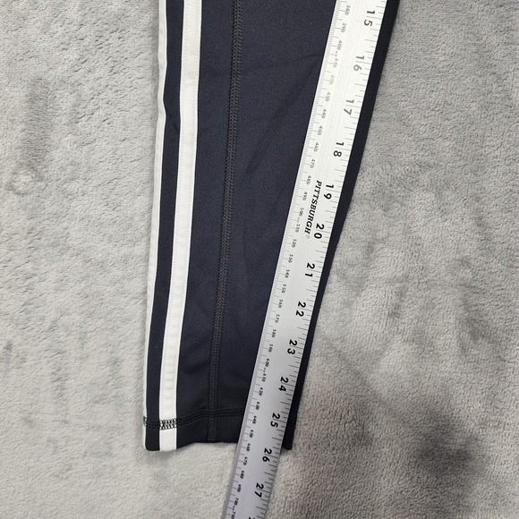 Adidas Leggings Womens M Black Three Stripe Climalite Ankle Yoga Gym Running - Picture 11 of 13